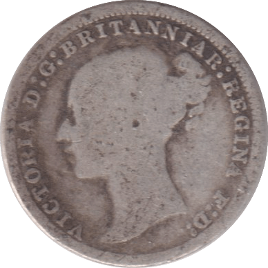 1874 THREEPENCE ( NF ) - THREEPENCE - Cambridgeshire Coins