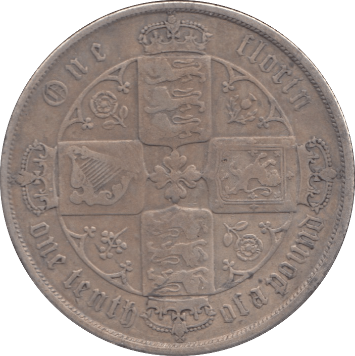 1875 FLORIN ( GF ) DIE 52 - FLORIN - Cambridgeshire Coins