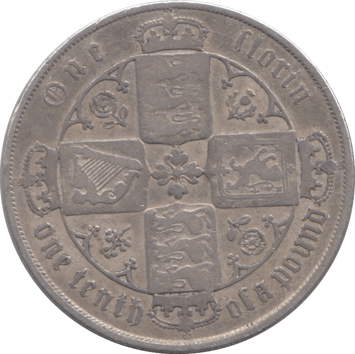 1875 FLORIN ( NF ) DIE 14 - FLORIN - Cambridgeshire Coins