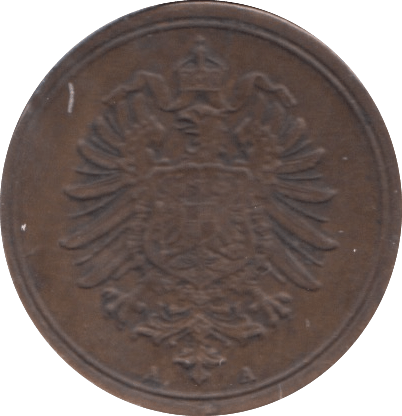 1875 GERMANY ONE PFENNIG - WORLD COINS - Cambridgeshire Coins