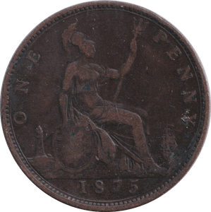 1875 PENNY ( FINE ) - PENNY - Cambridgeshire Coins