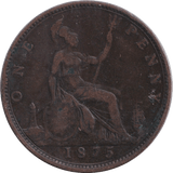 1875 PENNY ( FINE ) - PENNY - Cambridgeshire Coins