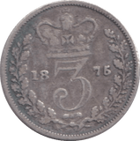 1875 THREEPENCE ( FINE ) - THREEPENCE - Cambridgeshire Coins