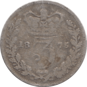 1875 THREEPENCE ( NF ) * - THREEPENCE - Cambridgeshire Coins