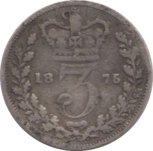 1875 THREEPENCE ( NF ) - THREEPENCE - Cambridgeshire Coins