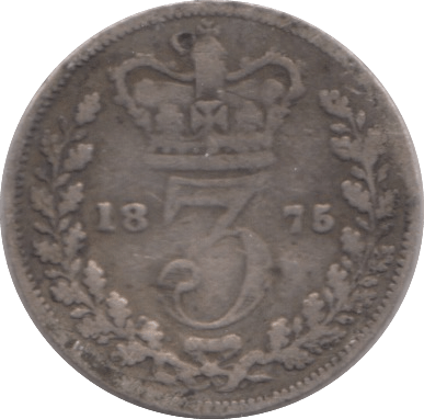 1875 THREEPENCE ( NF ) - THREEPENCE - Cambridgeshire Coins