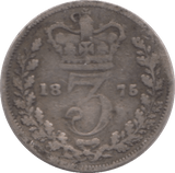 1875 THREEPENCE ( NF ) - THREEPENCE - Cambridgeshire Coins