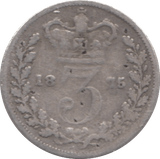 1875 THREEPENCE ( NF ) - THREEPENCE - Cambridgeshire Coins