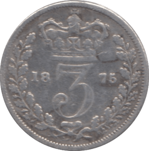 1875 THREEPENCE ( NF ) - THREEPENCE - Cambridgeshire Coins