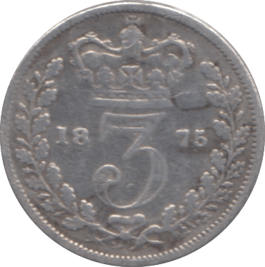 1875 THREEPENCE ( NF ) - THREEPENCE - Cambridgeshire Coins