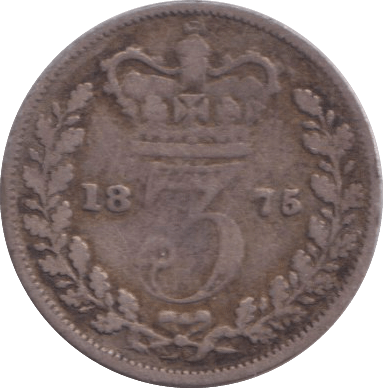 1875 THREEPENCE ( NF ) - WORLD COINS - Cambridgeshire Coins