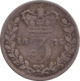 1875 THREEPENCE ( NF ) - WORLD COINS - Cambridgeshire Coins