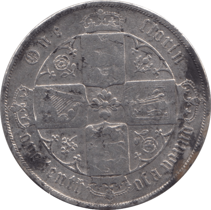 1876 FLORIN ( FINE ) DIE 9 - FLORIN - Cambridgeshire Coins