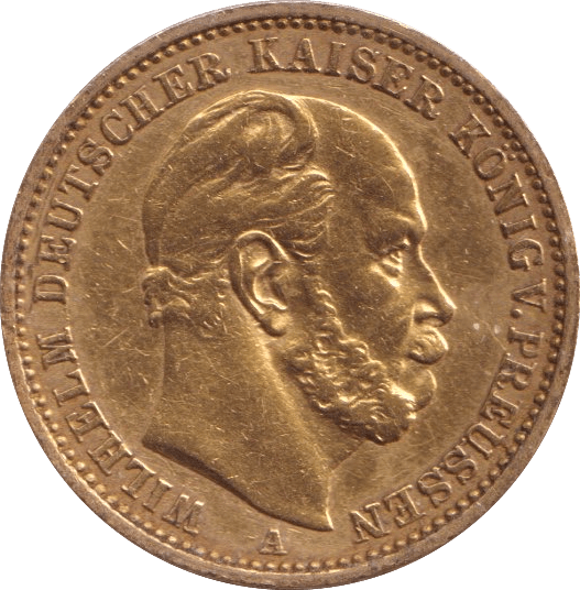 1876 GOLD 20 MARK GERMANY - GOLD WORLD COINS - Cambridgeshire Coins