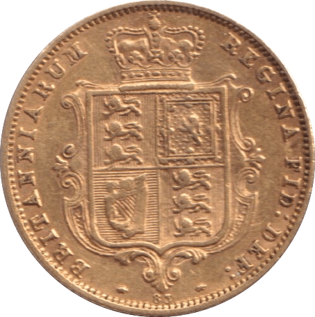 1876 GOLD HALF SOVEREIGN ( GVF ) DIE 83 - HALF SOVEREIGN - Cambridgeshire Coins