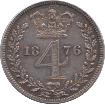 1876 MAUNDY FOURPENCE ( EF ) - MAUNDY FOURPENCE - Cambridgeshire Coins