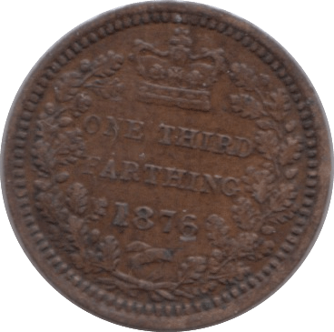 1876 ONE THIRD FARTHING ( EF ) - One Third Farthing - Cambridgeshire Coins