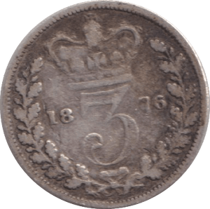 1876 THREEPENCE ( NF ) - WORLD COINS - Cambridgeshire Coins