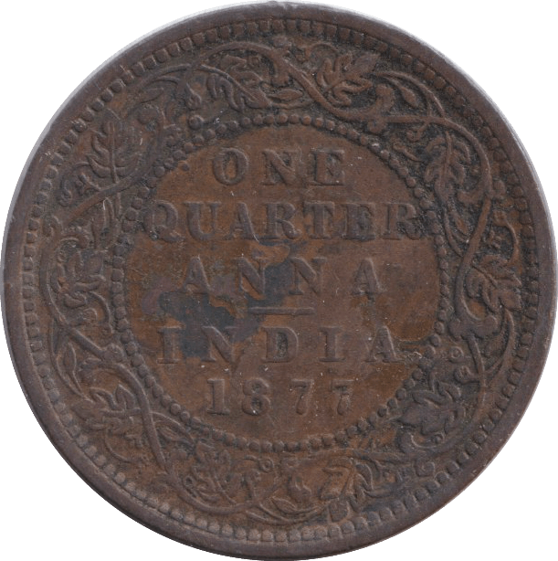 1877 1/4 ANNA INDIA - WORLD COINS - Cambridgeshire Coins