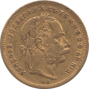 1877 GOLD 20 FRANCS HUNGARY - Gold World Coins - Cambridgeshire Coins