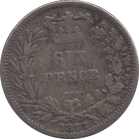 1877 SIXPENCE ( FAIR ) DIE 13 - Sixpence - Cambridgeshire Coins