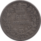 1877 SIXPENCE ( FAIR ) DIE 13 - Sixpence - Cambridgeshire Coins