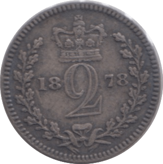 1878 MAUNDY TWOPENCE ( EF ) - MAUNDY TWOPENCE - Cambridgeshire Coins