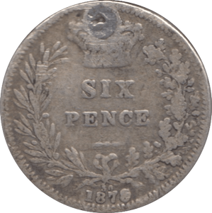 1878 SIXPENCE ( FINE ) DIE 30 - SIXPENCE - Cambridgeshire Coins