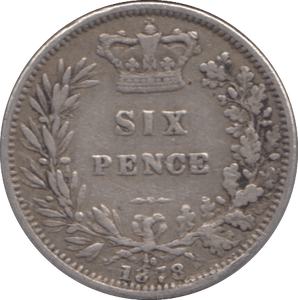 1878 SIXPENCE ( VF ) DIE 26 - Sixpence - Cambridgeshire Coins