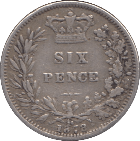 1878 SIXPENCE ( VF ) DIE 26 - Sixpence - Cambridgeshire Coins