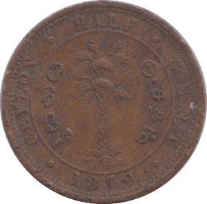 1879 CEYLON HALF CENT - WORLD COINS - Cambridgeshire Coins