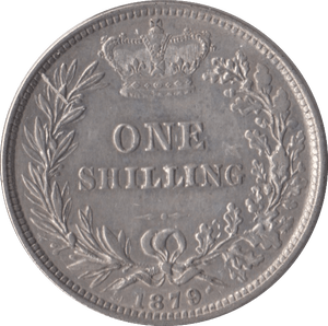 1879 SHILLING ( EF ) - SHILLING - Cambridgeshire Coins