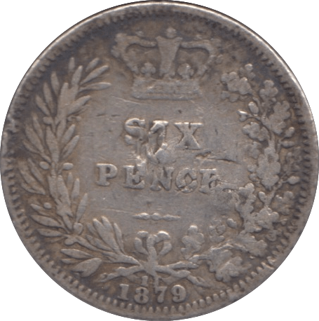 1879 SIXPENCE ( NF ) DIE 19 - Sixpence - Cambridgeshire Coins