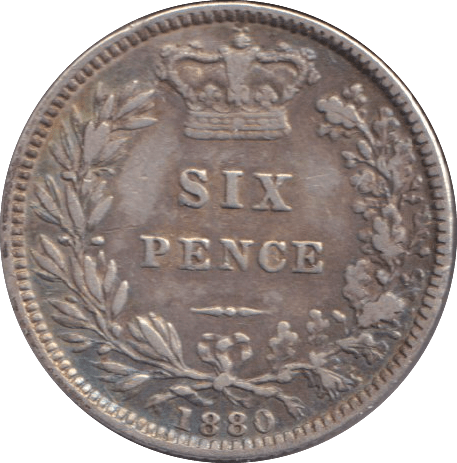 1880 SIXPENCE ( GF ) - SIXPENCE - Cambridgeshire Coins