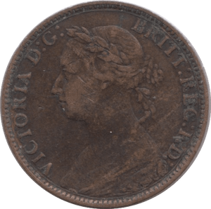1881 FARTHING ( FINE ) - Farthing - Cambridgeshire Coins