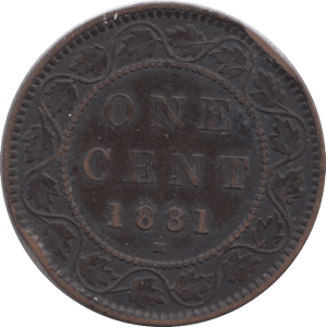 1881 ONE CENT CANADA - WORLD COINS - Cambridgeshire Coins