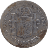 1883 SILVER SPAIN ONE PESETA - SILVER WORLD COINS - Cambridgeshire Coins