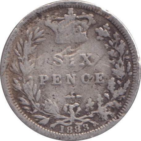 1883 SIXPENCE ( FINE ) - WORLD COINS - Cambridgeshire Coins