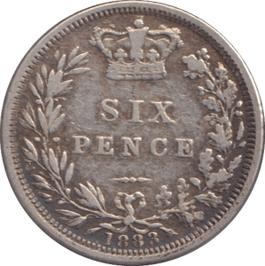 1883 SIXPENCE ( VF ) - SIXPENCE - Cambridgeshire Coins