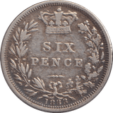 1883 SIXPENCE ( VF ) - SIXPENCE - Cambridgeshire Coins