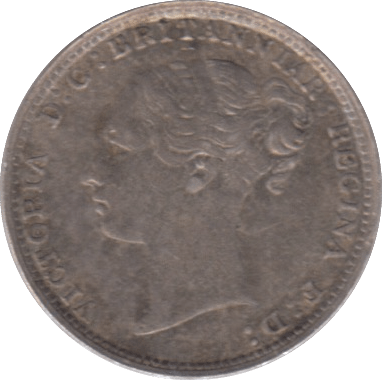 1883 THREE PENCE ( EF ) - THREEPENCE - Cambridgeshire Coins