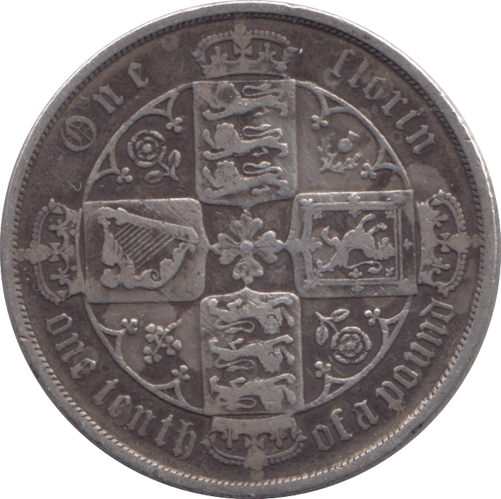 1884 FLORIN ( FINE ) - FLORIN - Cambridgeshire Coins