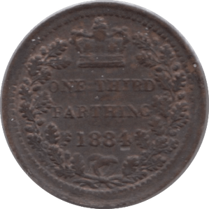 1884 ONE THIRD FARTHING ( AUNC ) - One Third Farthing - Cambridgeshire Coins