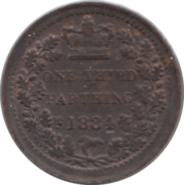 1884 ONE THIRD FARTHING ( AUNC ) - One Third Farthing - Cambridgeshire Coins