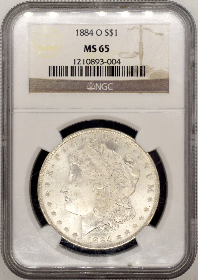 1884 SILVER MORGAN DOLLAR USA MS 65 - NGC SILVER COINS - Cambridgeshire Coins