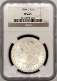 1884 SILVER MORGAN DOLLAR USA MS 65 - NGC SILVER COINS - Cambridgeshire Coins