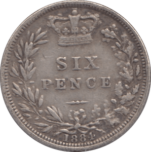 1884 SIXPENCE ( VF ) - Sixpence - Cambridgeshire Coins