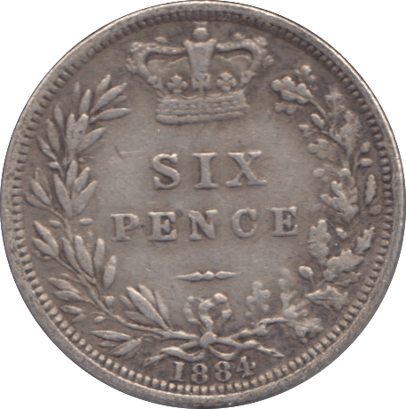 1884 SIXPENCE ( VF ) - Sixpence - Cambridgeshire Coins