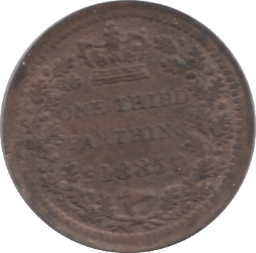 1885 ONE - THIRD FARTHING ( UNC ) - Half Farthing - Cambridgeshire Coins