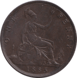 1885 PENNY ( GVF ) - PENNY - Cambridgeshire Coins